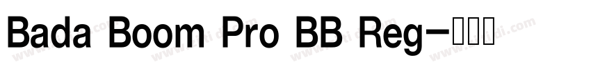 Bada Boom Pro BB Reg字体转换